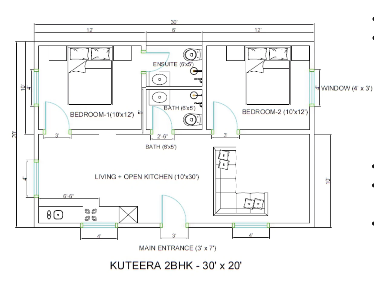 Floor plan of Kuteera